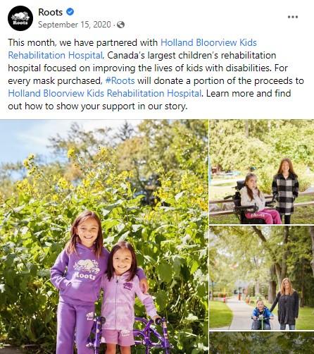 Roots Advertisement - 2 girls dressing in Roots outfit